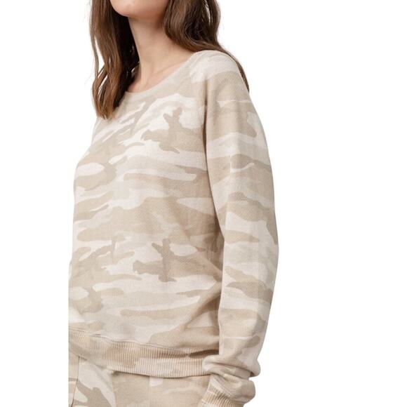 Rails Theo Oatmeal Camo Pullover Crewneck Sweatshirt S - Picture 2 of 8
